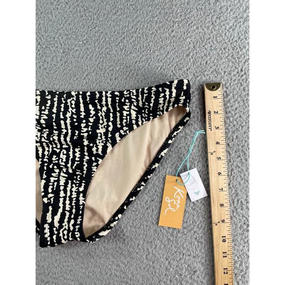 Kona Sol Swim Bottom Womens Medium (8-10) Black Low Rise Mid Seat Coverage NWT - Picture 6 of 10